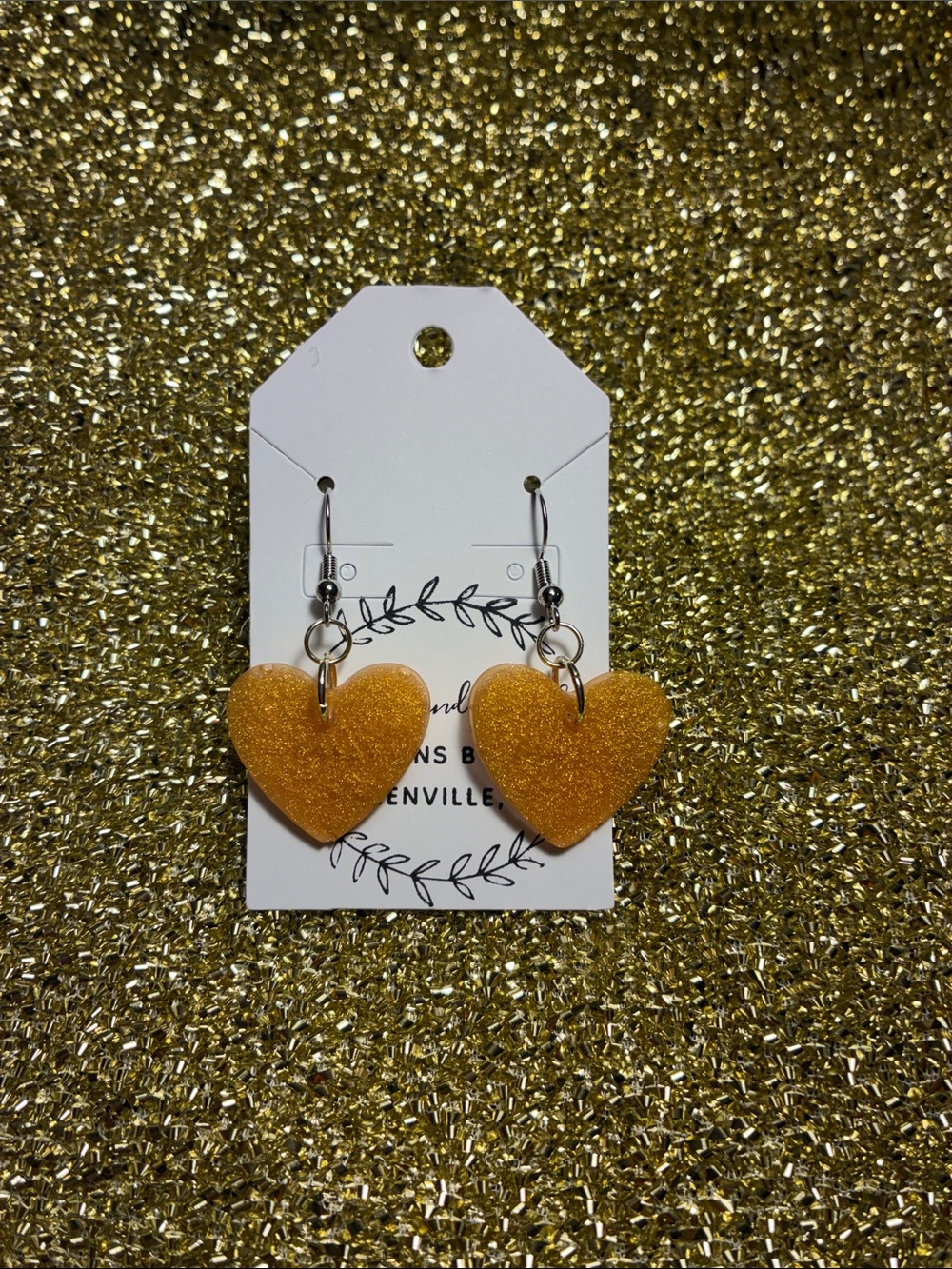 Gold heart earrings